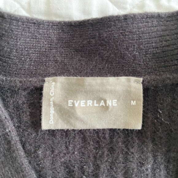 Everlane Womens Black The Felted Merino Boyfriend Cardigan Medium - Picture 15 of 16